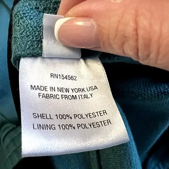 AREA Emerald Green Pants Crystal Side Stripe Zip Pocket Straight Leg size XS - Picture 9 of 9